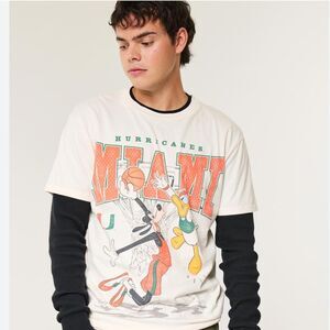 Hollister Men's University of Miami Disney T-Shirt